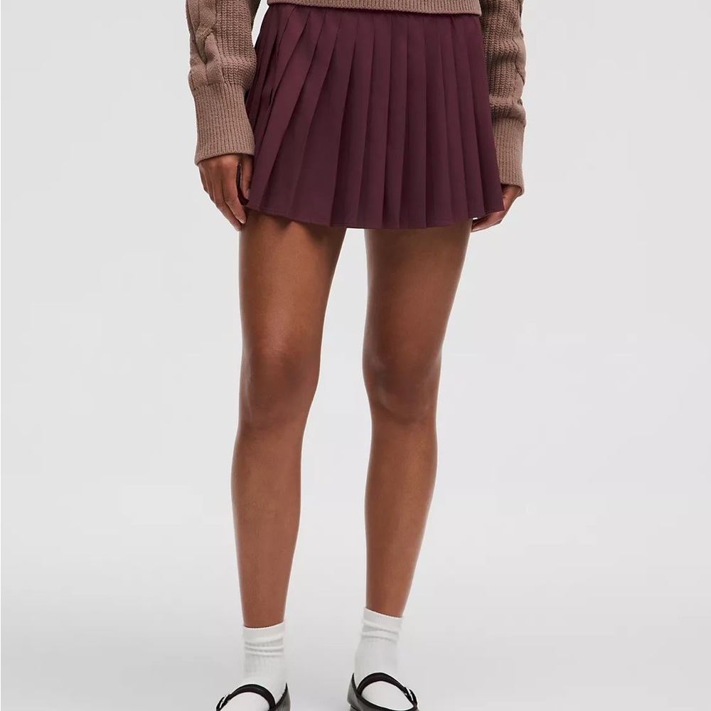 Lululemon High-Rise Pleated Tennis Skirt Garnet 12